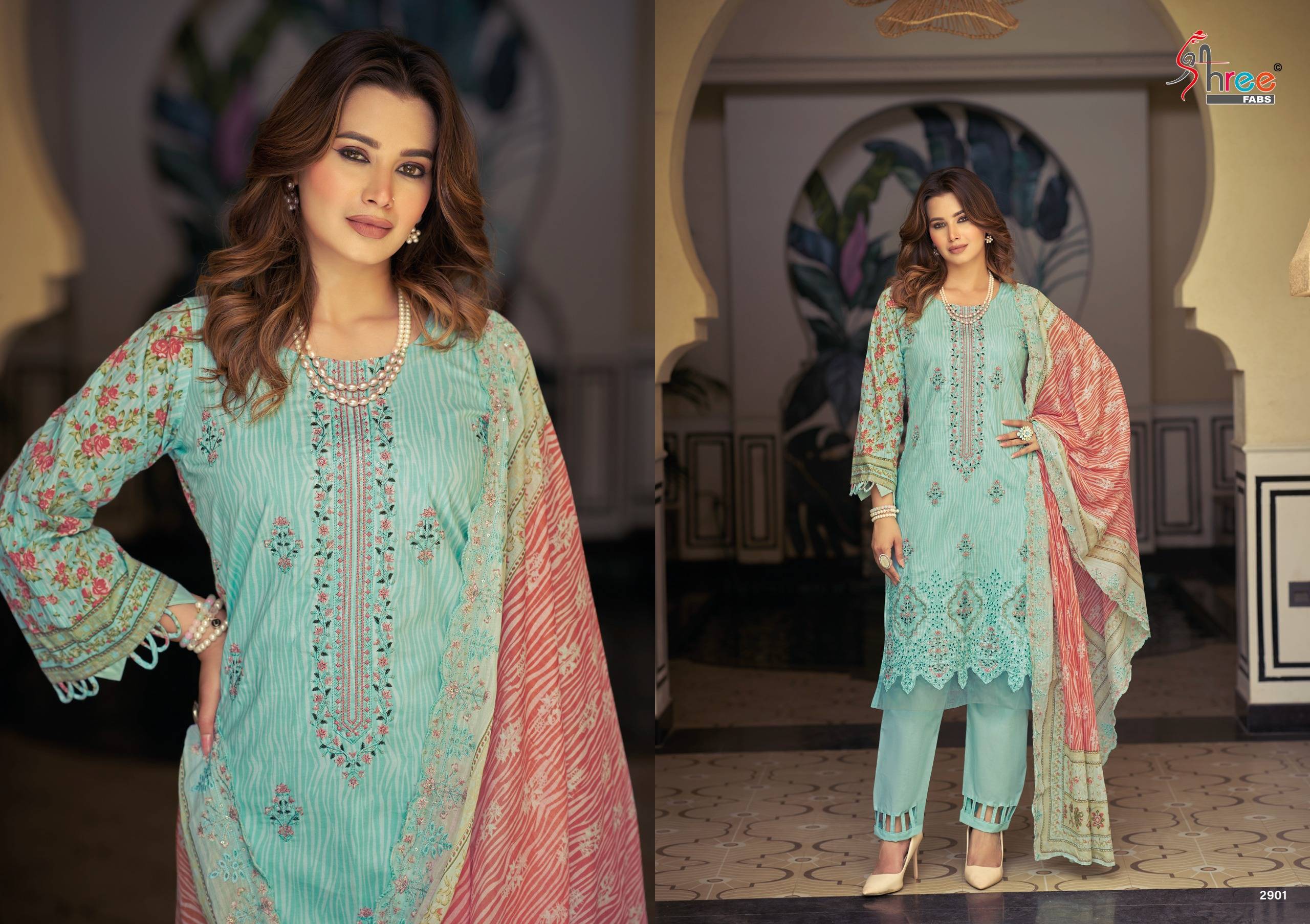 BIN SAEED LAWN COLLECTION VOL-29 BY SHREE FAB 2901 TO 2906 SERIES Pakistani Stylish Beautiful Colourful Printed PURE LAWN COTTON Stitched Dresses At Wholesale Price